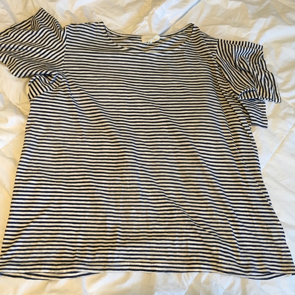 Melo Day striped tee black white plus size